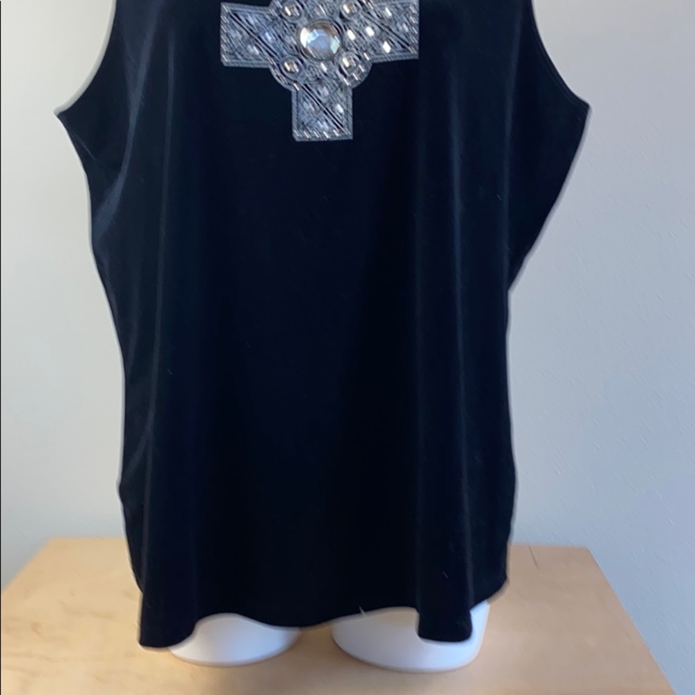 Velvet Rhinestone Tank Top - Picture 3 of 12